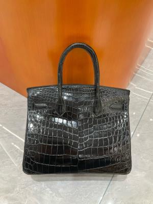 wholesale quality hermes birkin 30 shinny niloticus crocodile 89 noir ghw